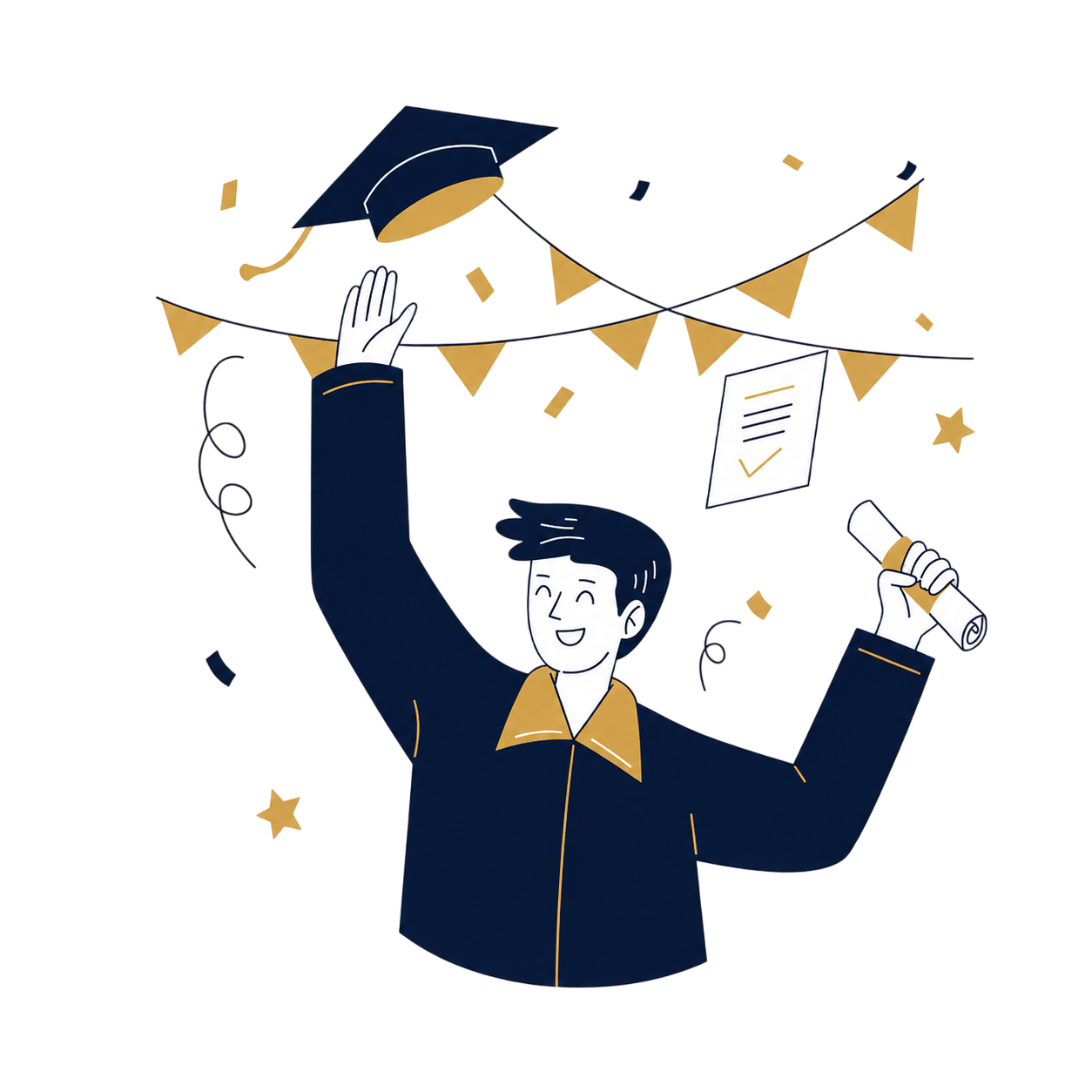 Graduate celebrating academic success